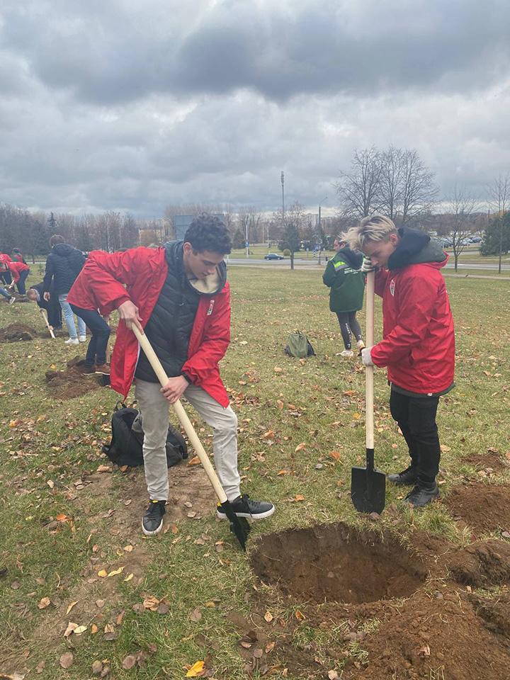 Молодежь заложила аллею Единства 