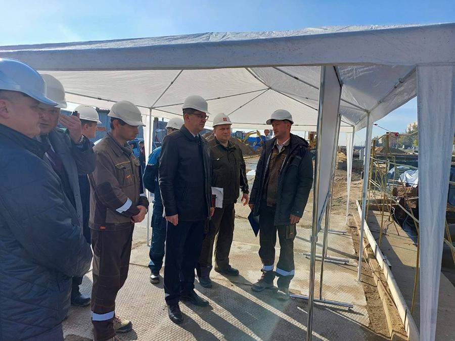 Председатель Мингорисполкома Владимир Евгеньевич  Кухарев посетил объекты строительства минского метрополитена