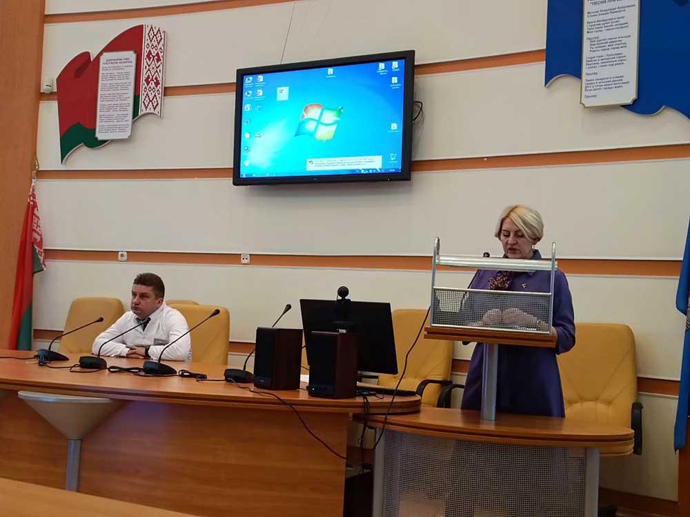 Заместитель главы администрации Партизанского района г Минска Людмила Анатольевна Филиппович провела встречу с трудовым коллективом УЗ "6-я городская клиническая больница" в рамках Единого дня информирования