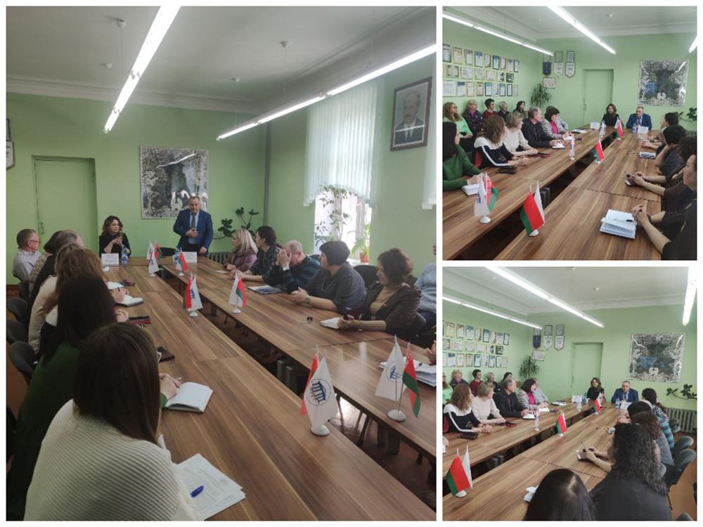 В филиале БНТУ "Минский государственный архитектурно-строительный колледж" 09.03.2023 состоялась встреча трудового коллектива филиала с проректором БНТУ по кадровым вопросам и вопросам безопасности Захаревичем Владимиром Александровичем