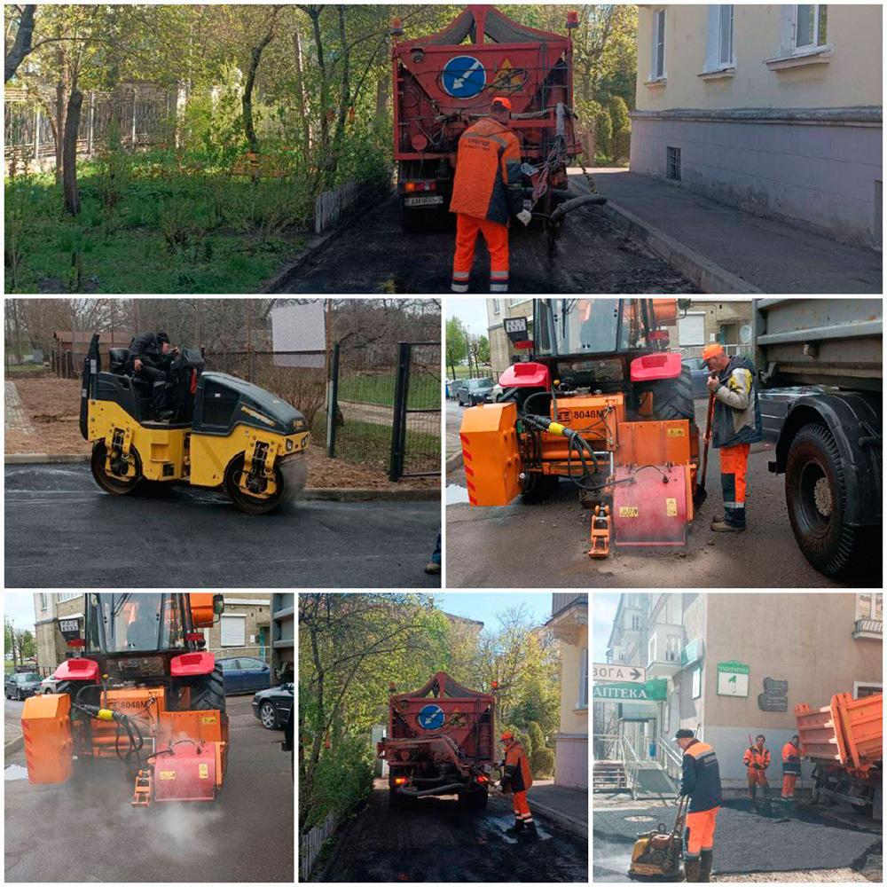 В преддверии 1 мая - Дня труда, УП "Ремавтодор Партизанского района г Минска” радует горожан своей работой