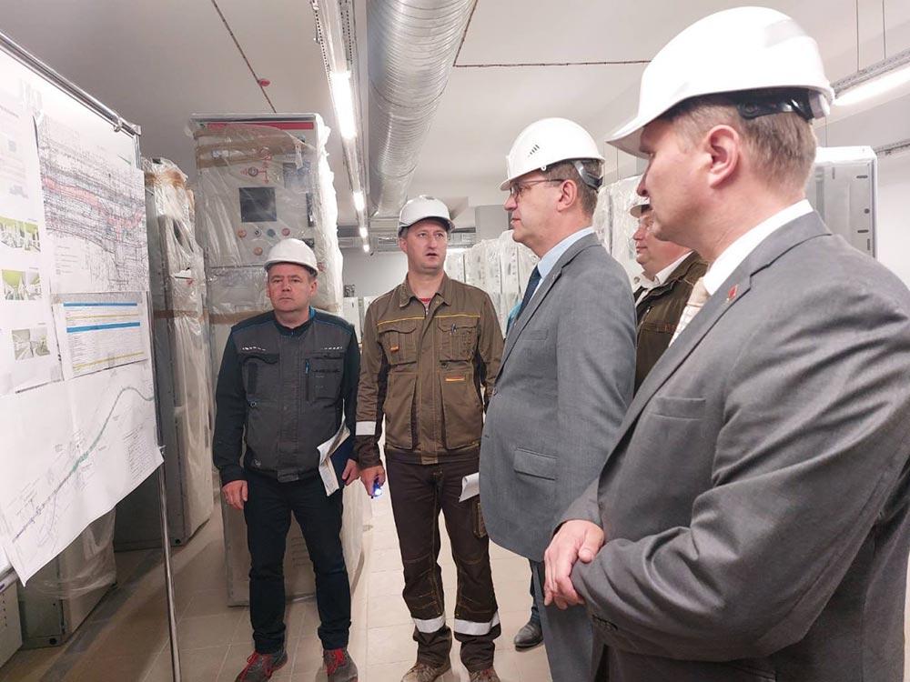 19.07.2023 председатель Мингорисполкома Кухарев Владимир Евгеньевич посетил объекты строительства Минского метрополитена