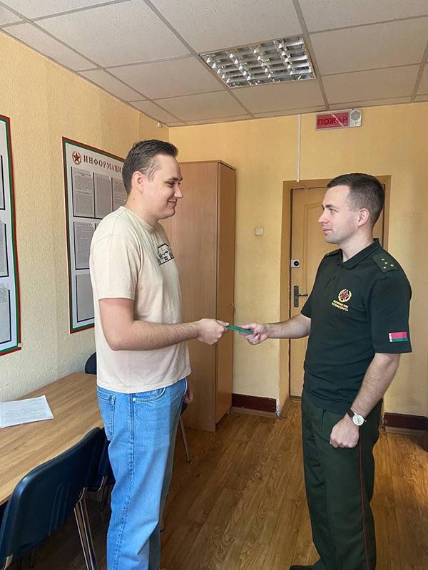 Панько Артём Геннадьевич убыл в воинскую часть на службу по призыву офицеров запаса