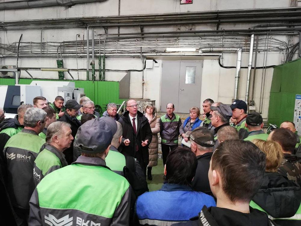 17 января на производственной площадке агрегатно-механического цеха состоялась встреча с первым заместителем главы администрации Партизанского района г.Минска Капитаном Денисом Викторовичем